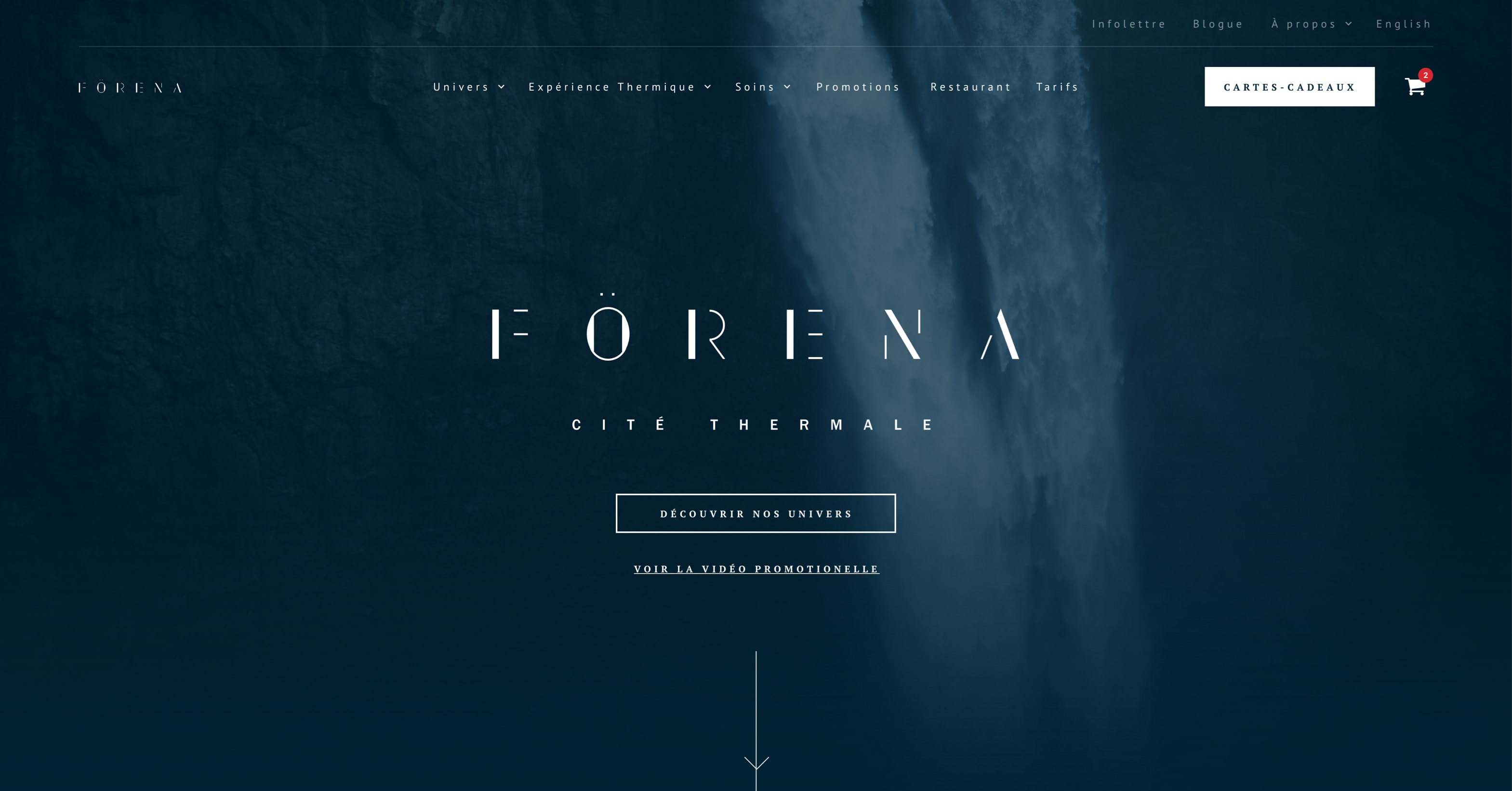Page d'accueil du site 'Forena'